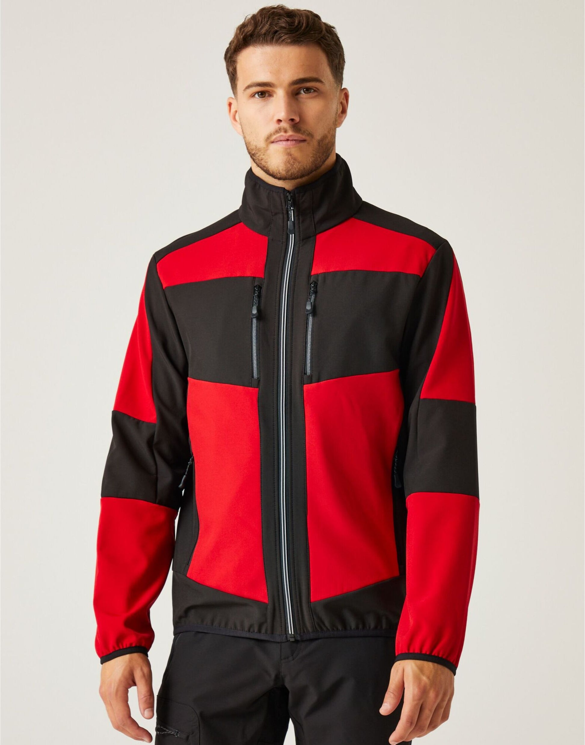 E-Volve Unisex 2 Layer Softshell Jacket - Classic Red/Black