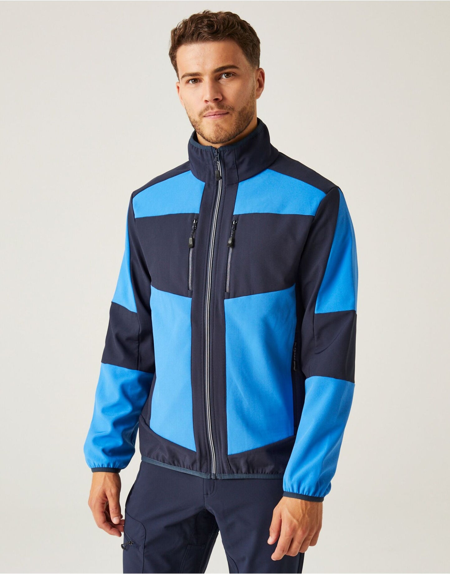 E-Volve Unisex 2 Layer Softshell Jacket - Strong Blue/Navy