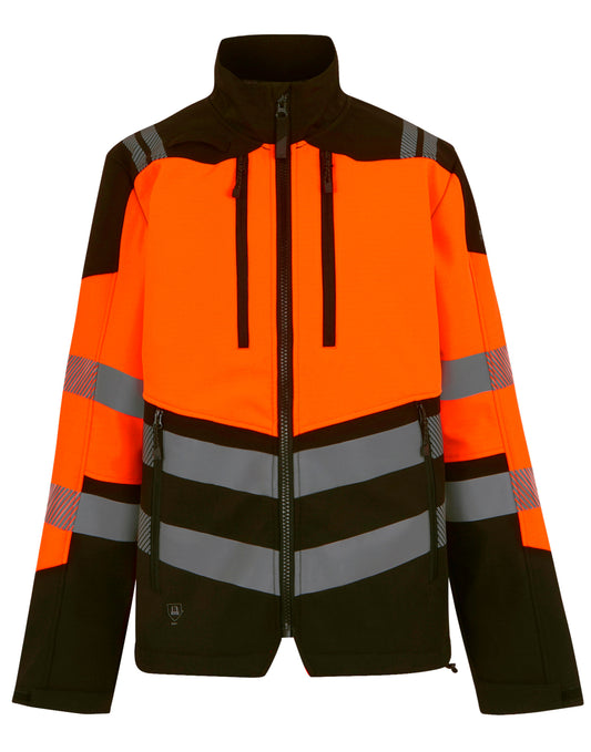 Hi-Vis X-Pro 3 Layer Softshell - Black/Hi-Vis Orange