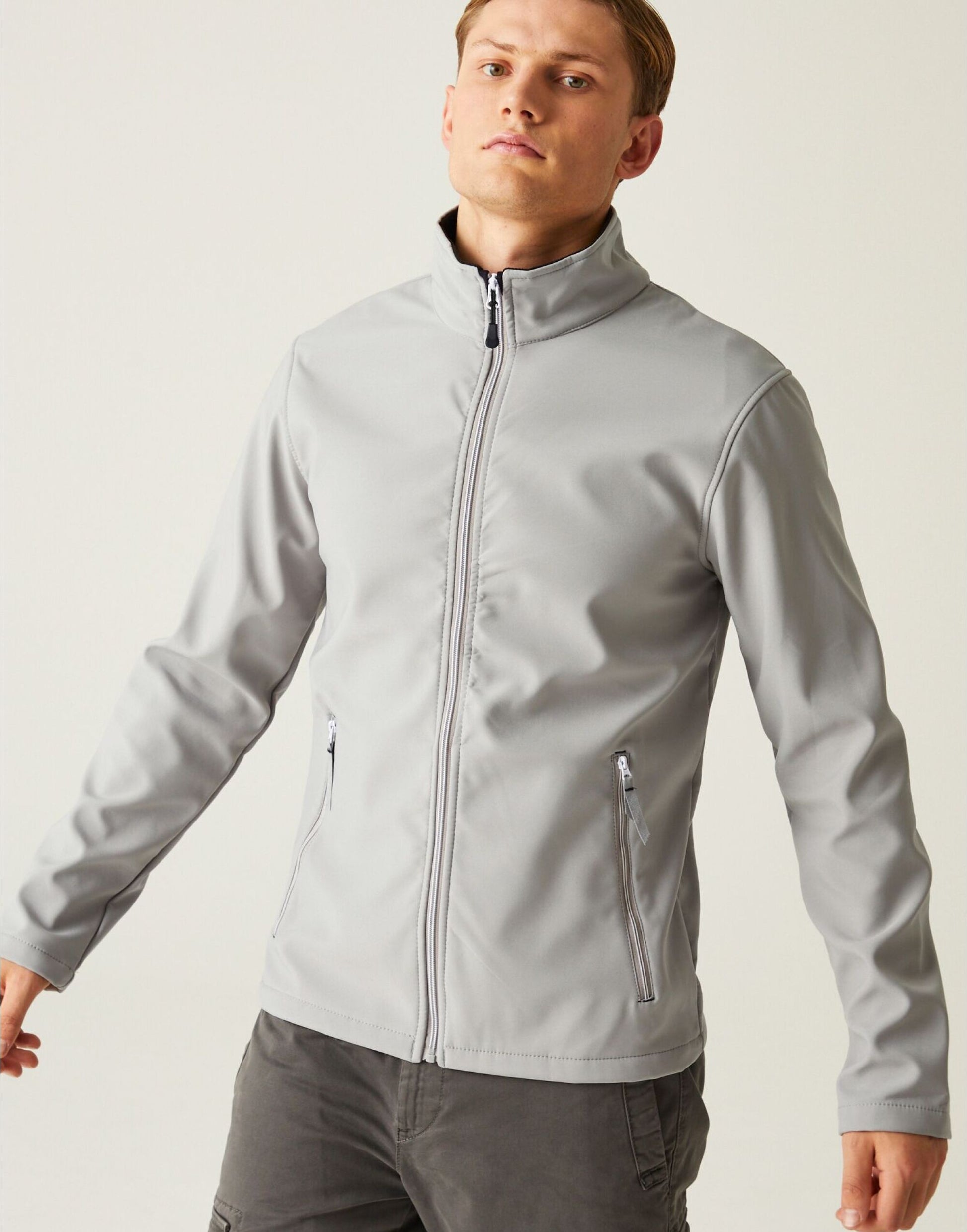 Ascender Two Layer Softshell Jacket - Mineral Grey/Black