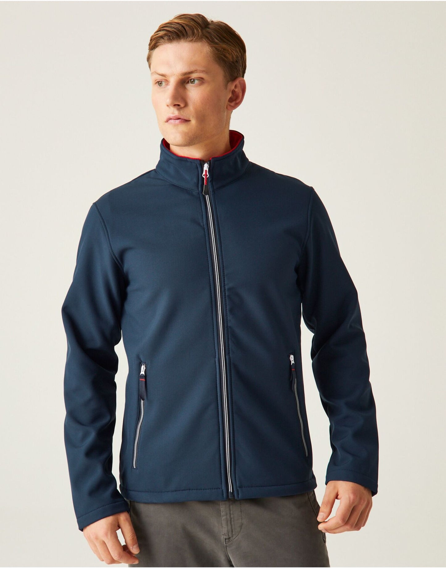 Ascender Two Layer Softshell Jacket - Navy/Classic Red