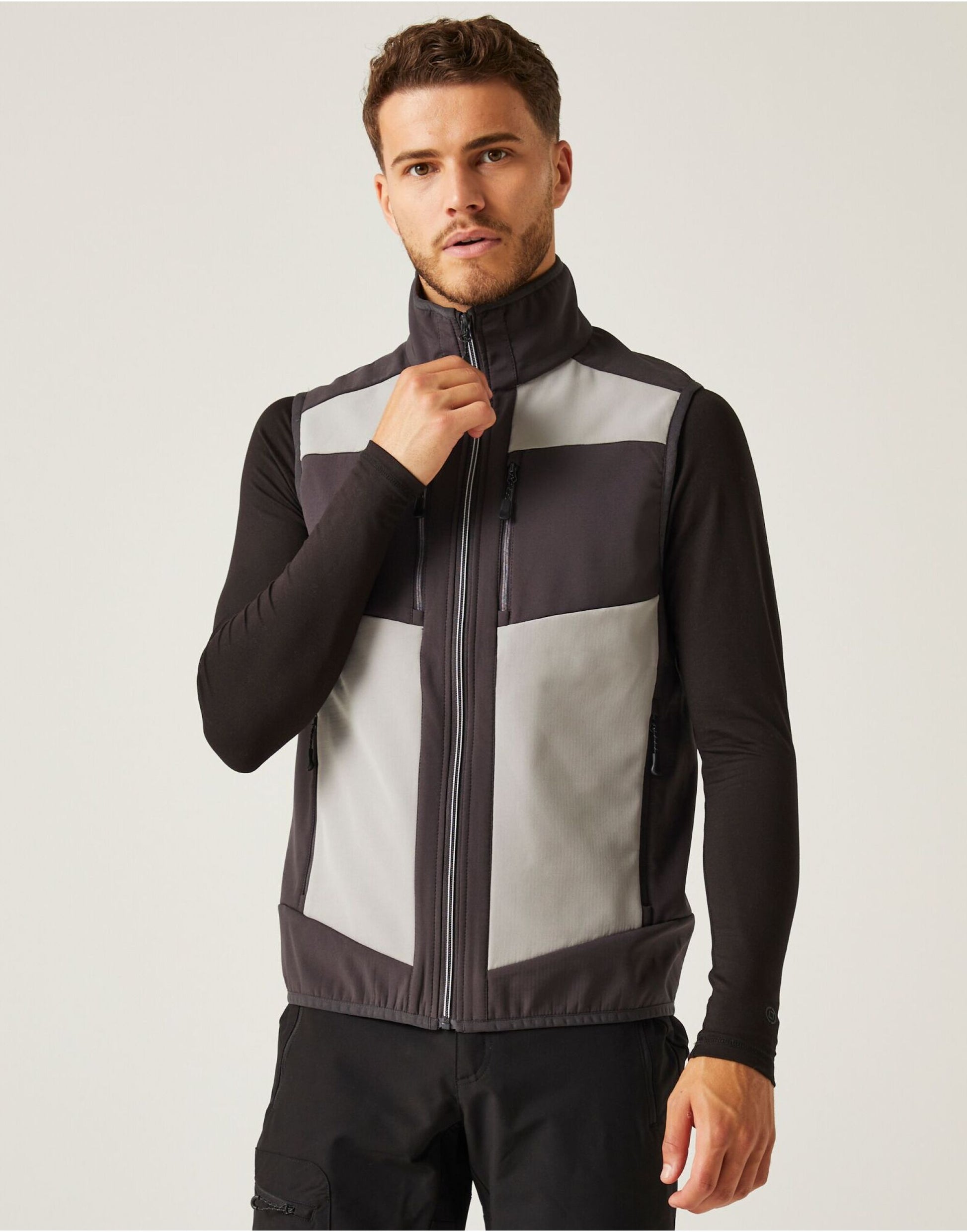 E-Volve Unisex Two Layer SoftShell BodyWarmer - Mineral Grey/Ash