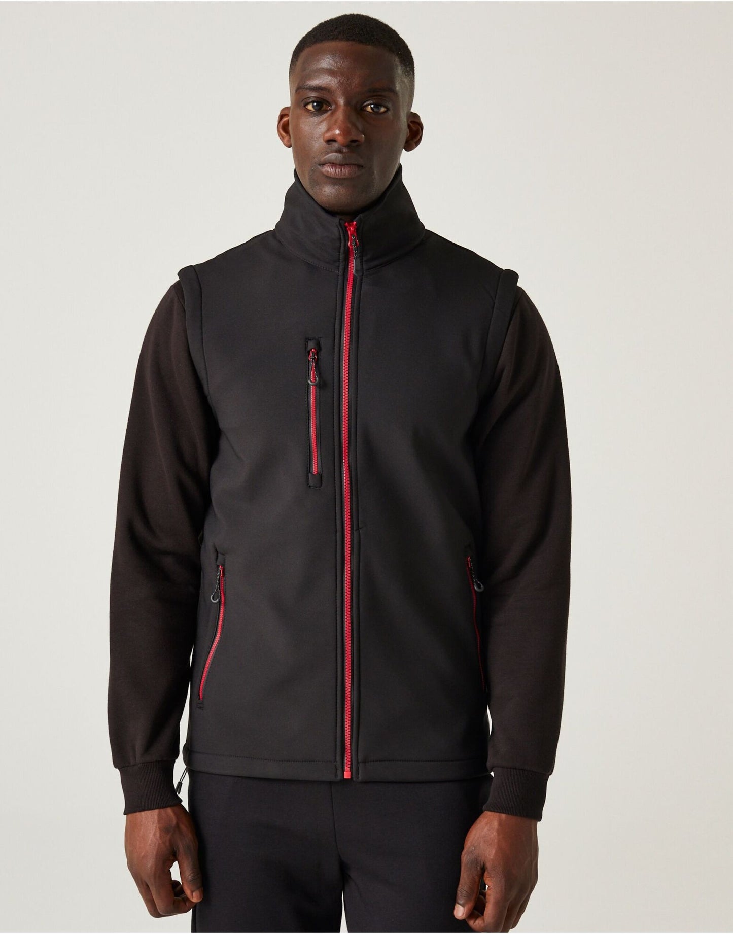 Navigate Two Layer Soft Shell Bodywarmer - Black/Classic Red