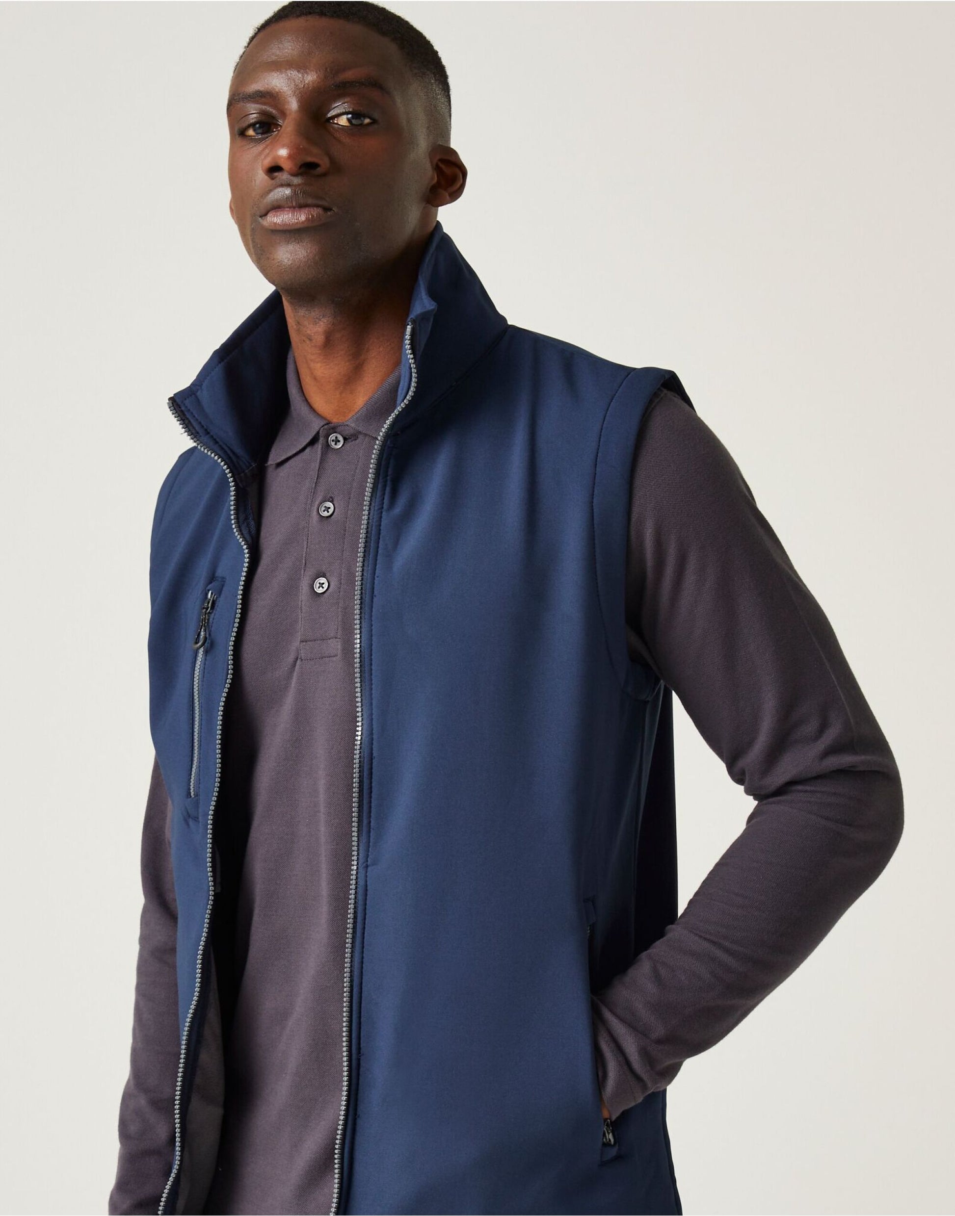 Navigate Two Layer Soft Shell Bodywarmer - Navy/Seal