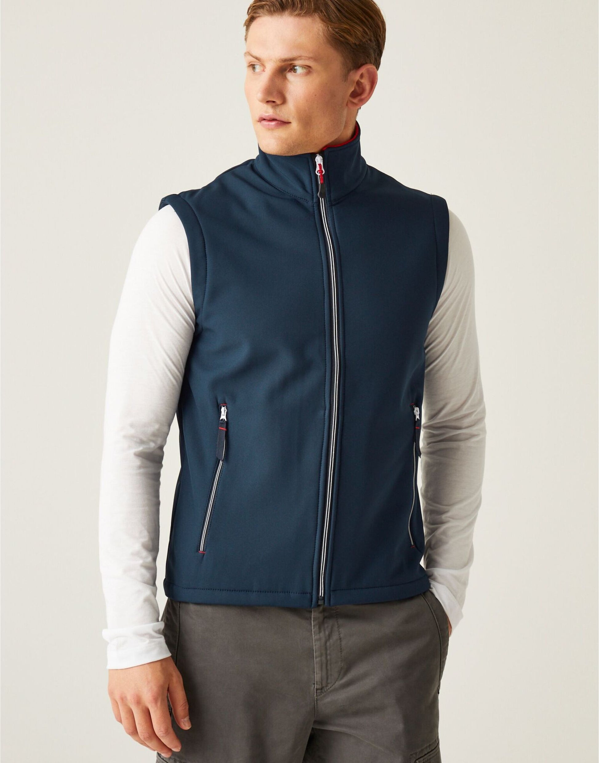 Ascender Two Layer Soft Shell Bodywarmer - Navy/Classic Red