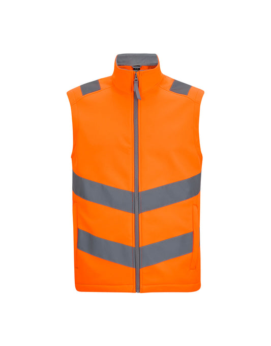 Hi-Vis Pro Contract Ablaze Softshell Bodywarmer - Hi Vis Orange