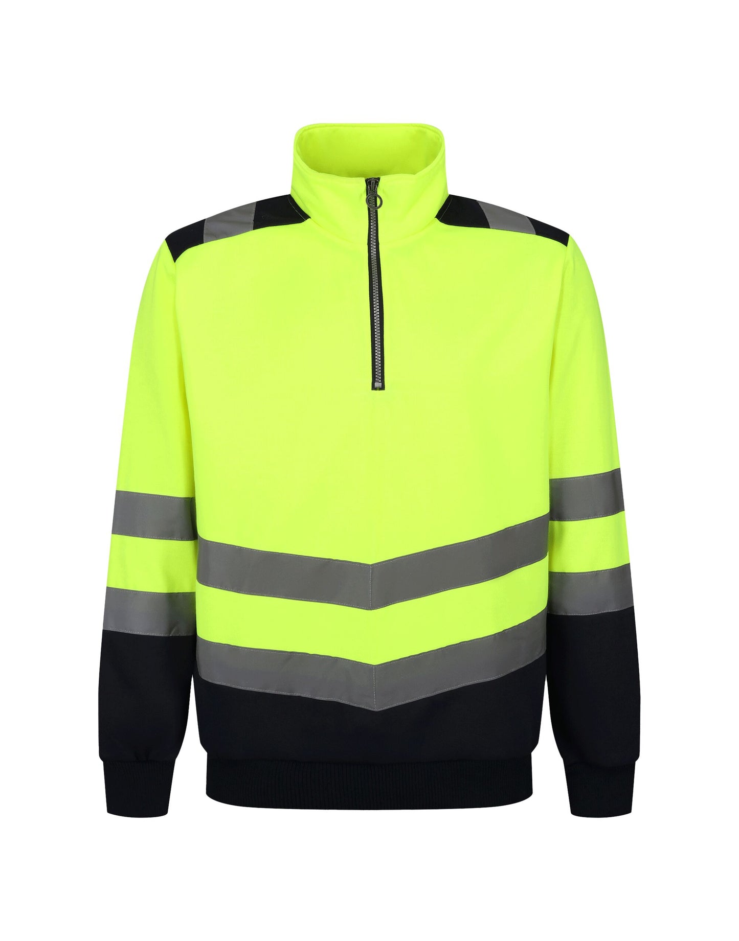 Pro Two Tone 1/4 Zip Sweat Top - Hi-Vis Yellow/Navy