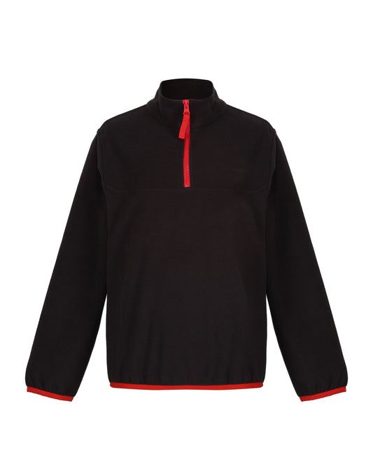 Micro Fleece Half Zip - Black/Classic Red