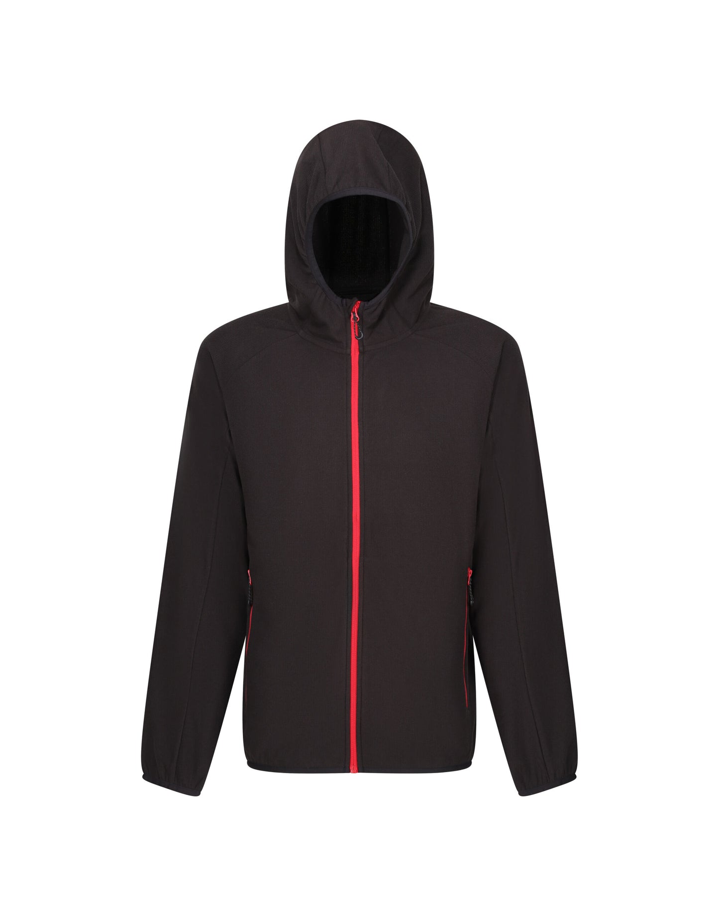 Mens Navigate Full Zip Fleece - Black/Classic Red
