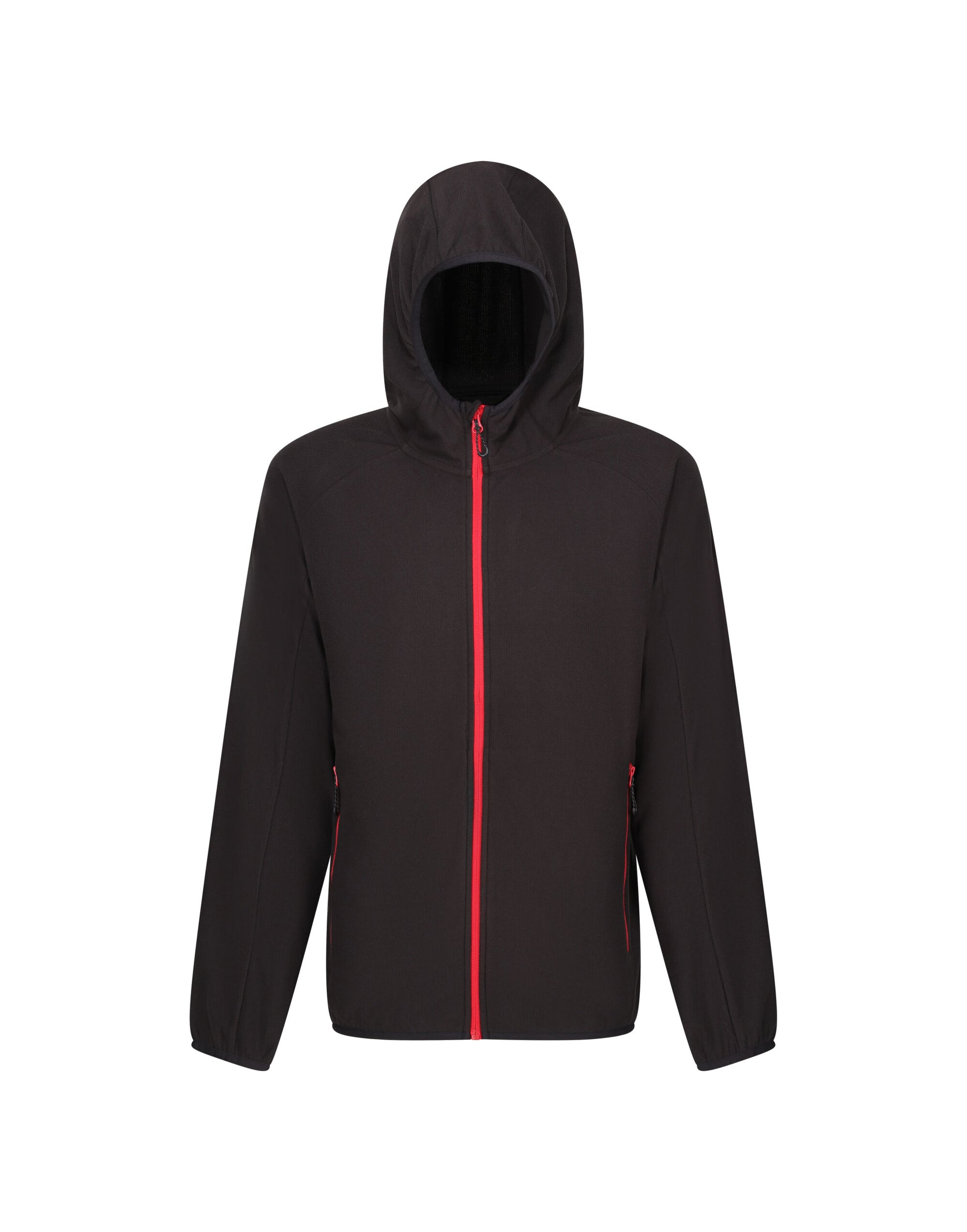 Mens Navigate Full Zip Fleece - Black/Classic Red