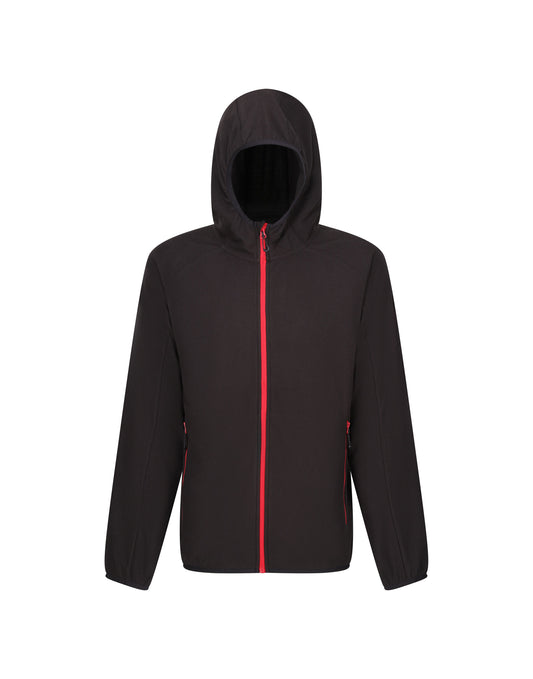 Mens Navigate Full Zip Fleece - Black/Classic Red