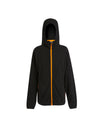 Mens Navigate Full Zip Fleece - Black Orange Pop