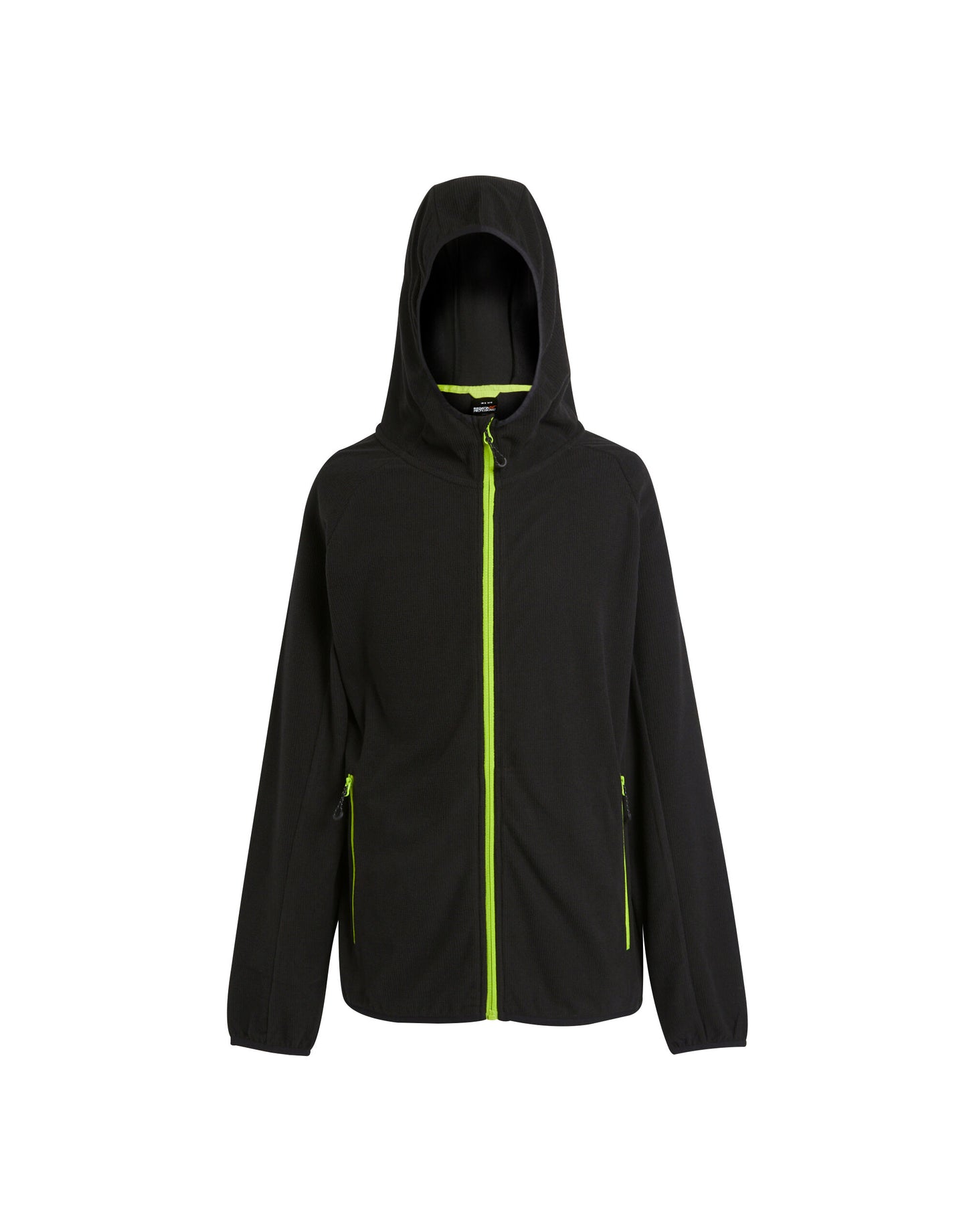 Mens Navigate Full Zip Fleece - Black/Lime