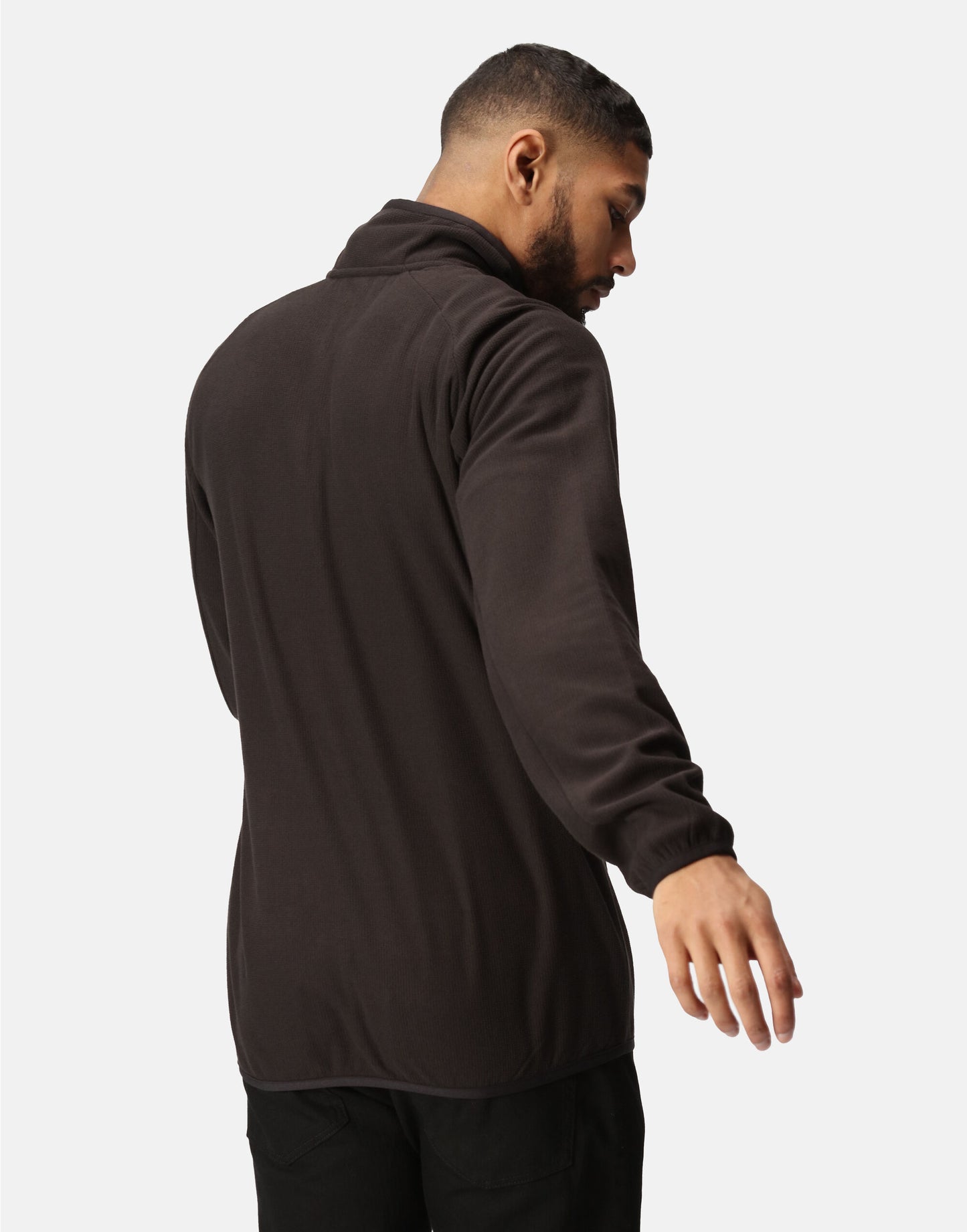 Mens Navigate Half Zip Fleece - Black/Classic Red