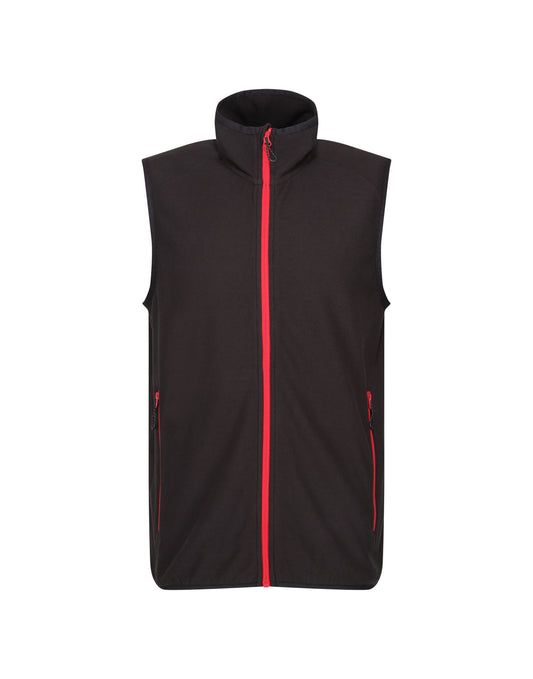 Mens Navigate Fleece Bodywarmer - Black/Classic Red