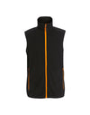 Mens Navigate Fleece Bodywarmer - Black Orange Pop