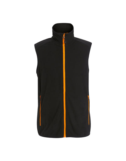 Mens Navigate Fleece Bodywarmer - Black Orange Pop