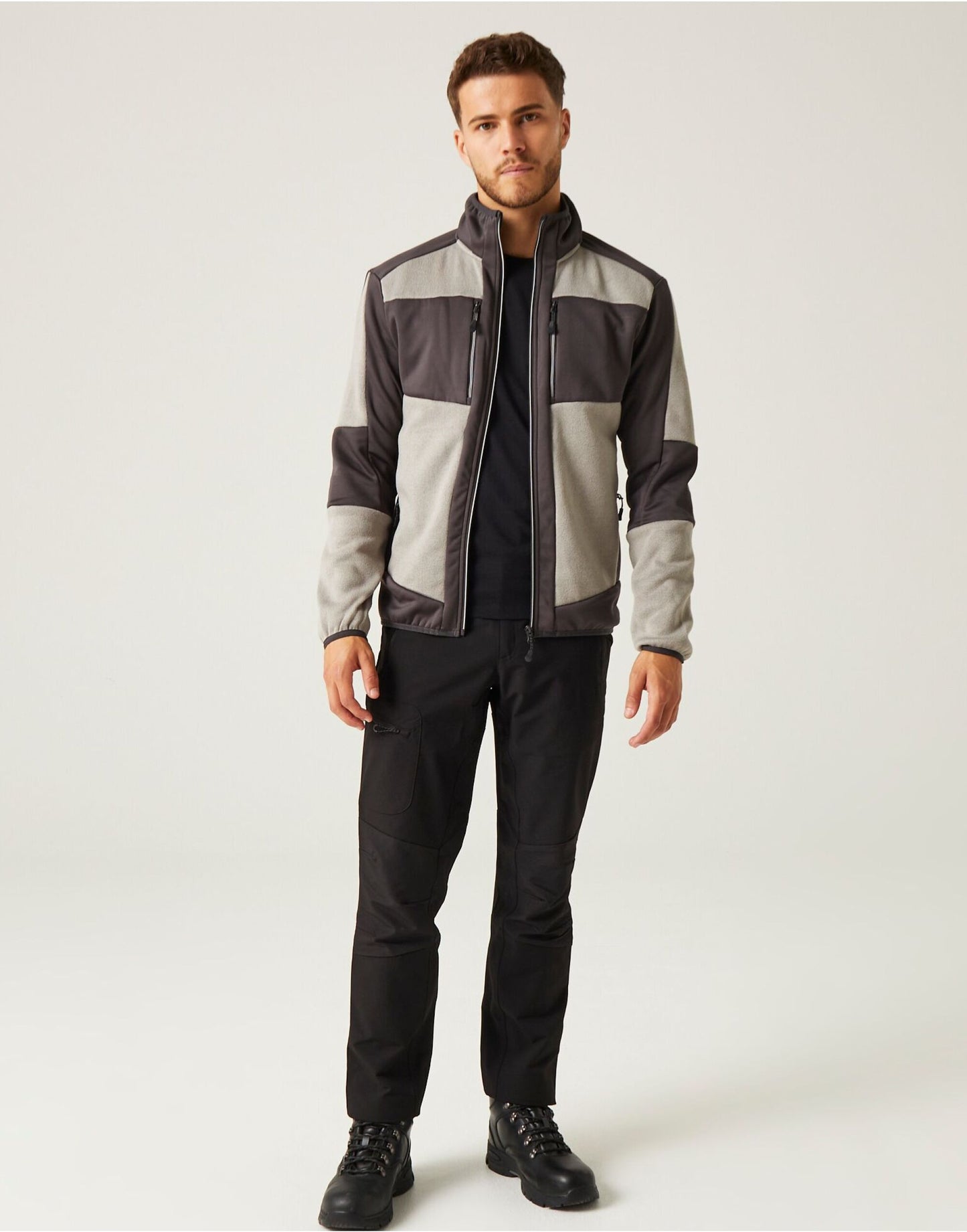 E-Volve Unisex Knit Effect Midlayer Top - Mineral Grey/Ash