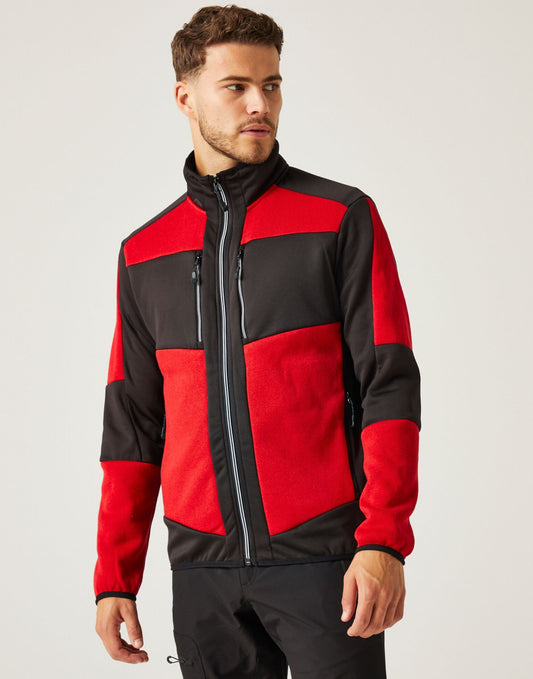 E-Volve Unisex Knit Effect Midlayer Top - Classic Red/Black
