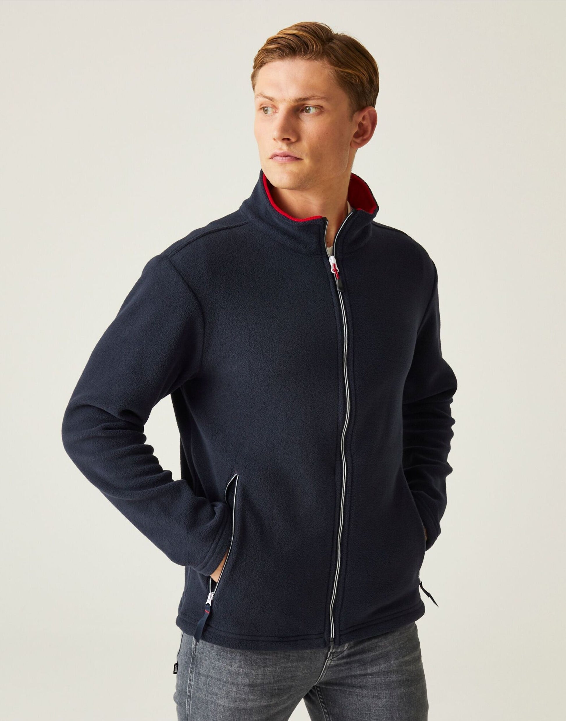 Ascender Fleece Jacket - Navy/Classic Red