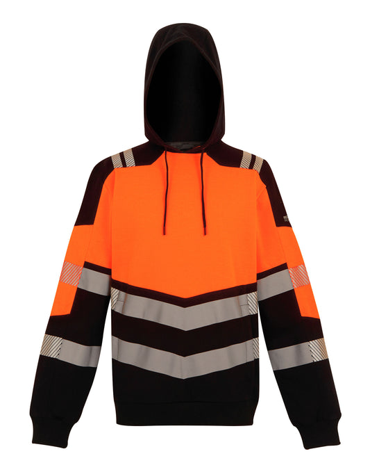 Hi-Vis X-Pro Hoodie (Class 2) - Black/Hi-Vis Orange