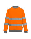 Hi-Vis Pro Contrast Crew Neck Sweatshirt - Hi Vis Orange