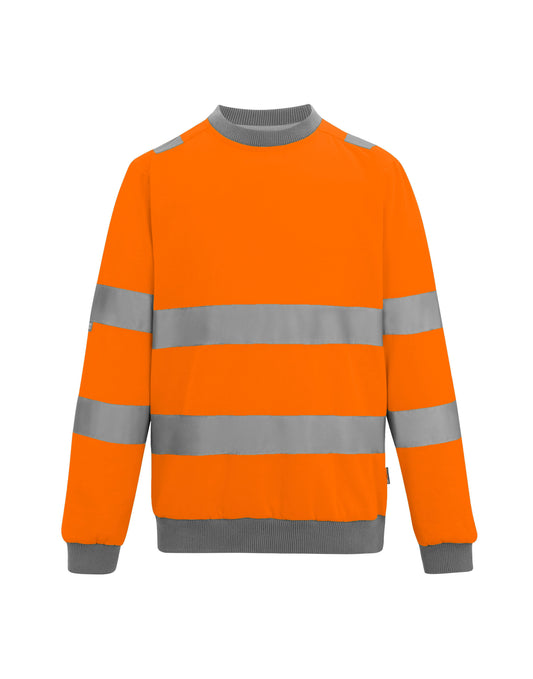 Hi-Vis Pro Contrast Crew Neck Sweatshirt - Hi Vis Orange
