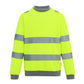 Hi-Vis Pro Contrast Crew Neck Sweatshirt - Hi-Vis Yellow
