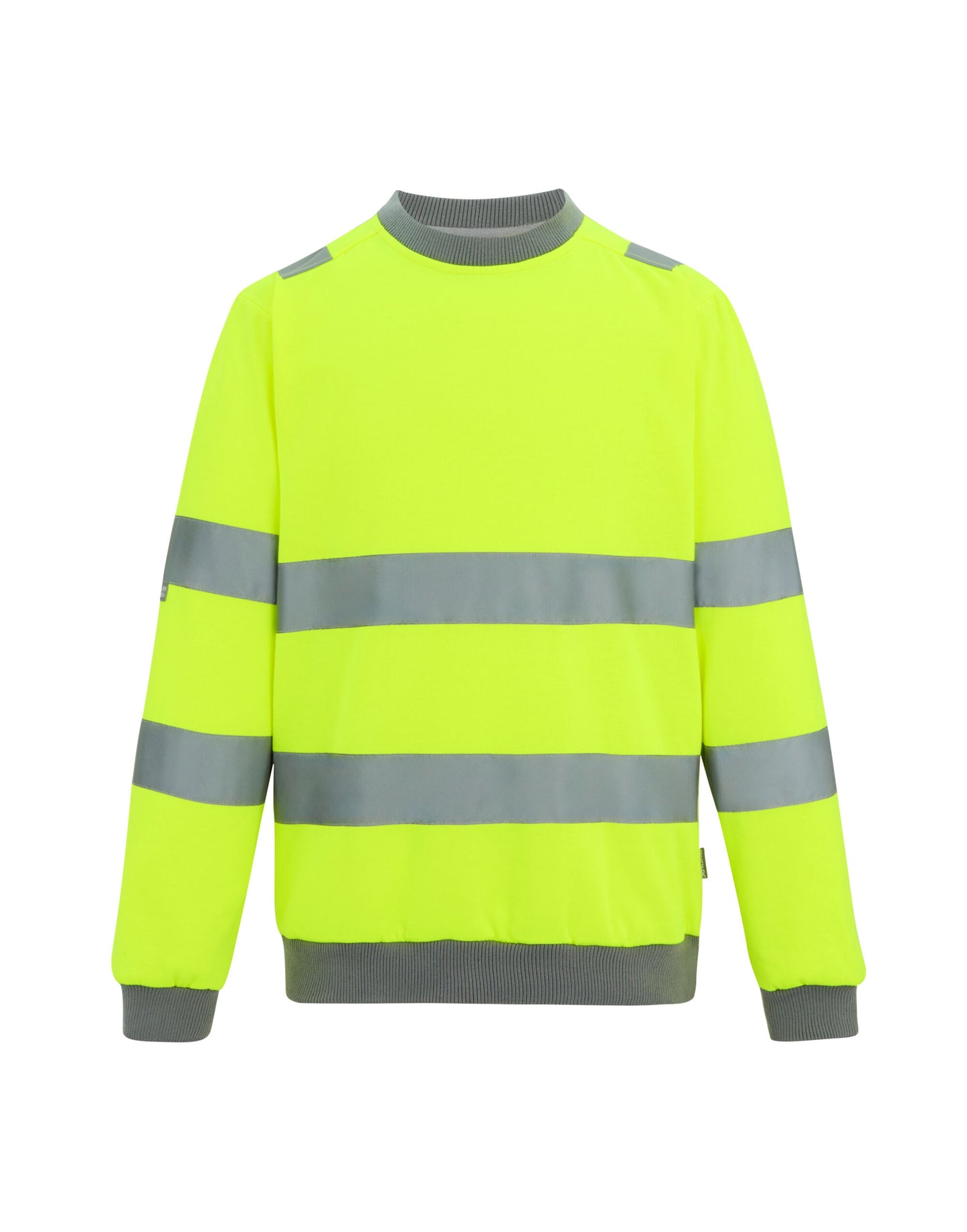 Hi-Vis Pro Contrast Crew Neck Sweatshirt - Hi-Vis Yellow
