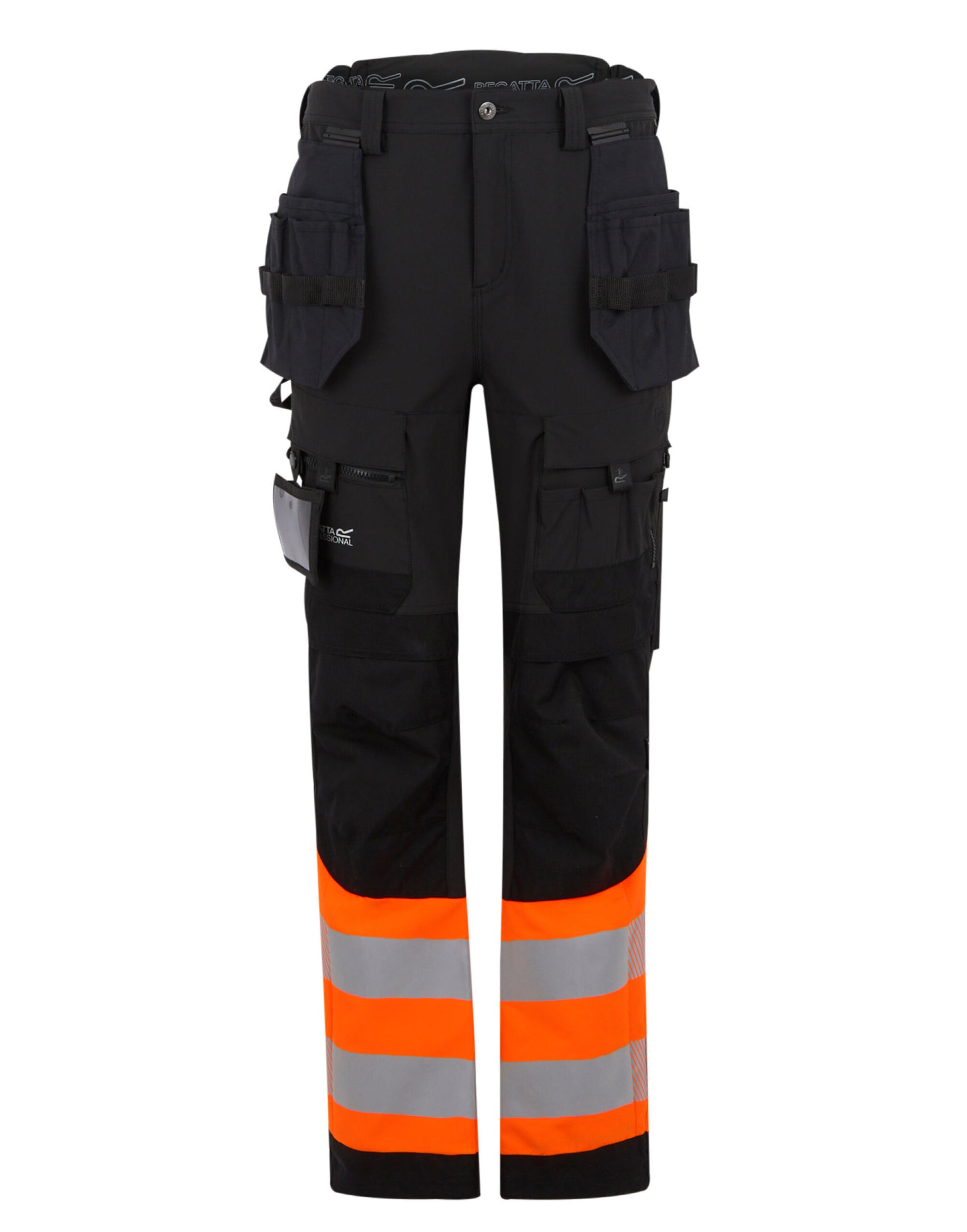 Hi-Vis X-Pro Stretch Holster Trousers (Class 1) - Black/Hi-Vis Orange