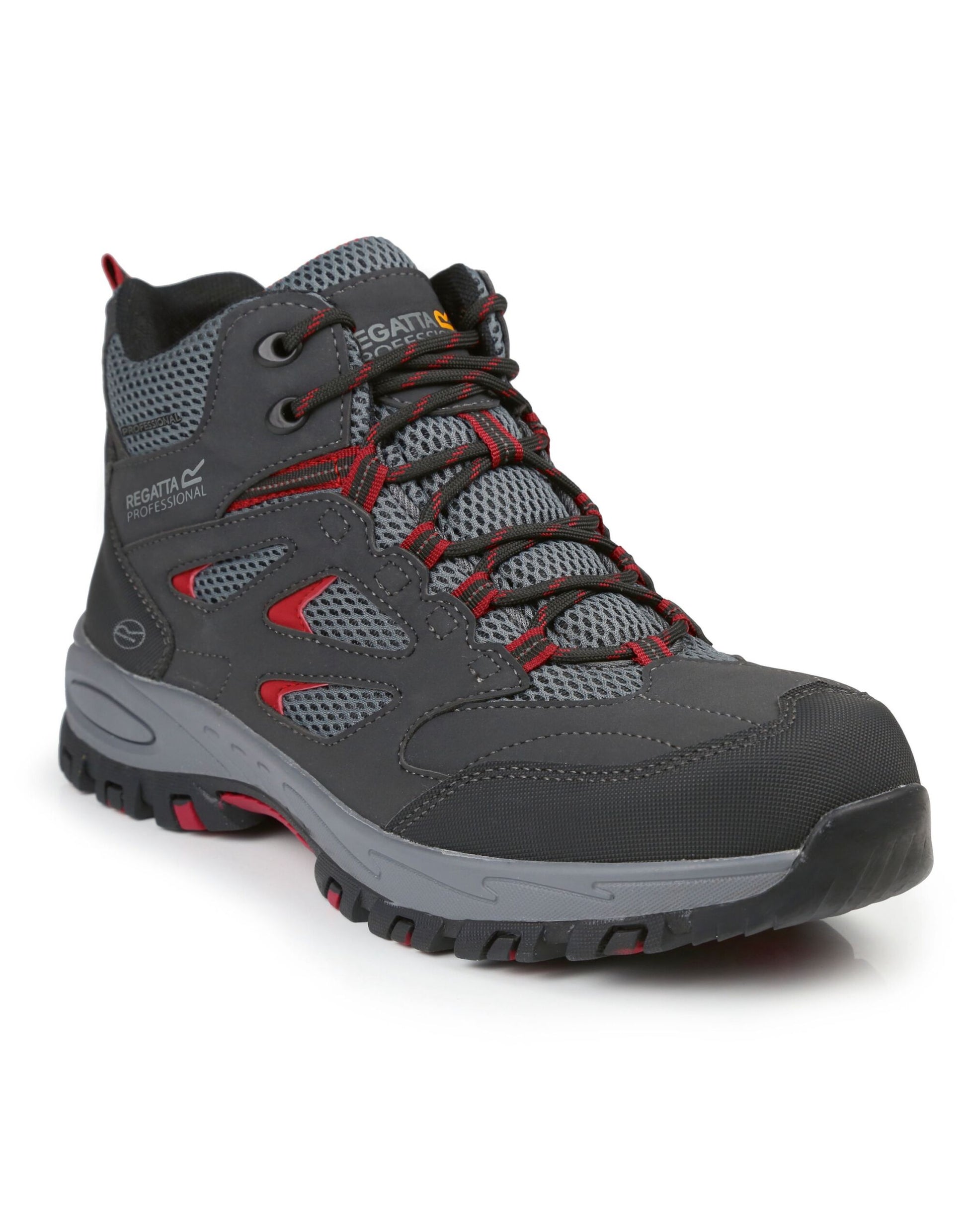 Mudstone S1P Safety Hiker Boot - Ash/ Rio Red