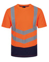 Pro Hi Vis Tee - Hi Vis Orange/Navy