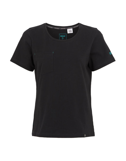 Ladies Ada Cotton Stretch T-Shirt - Black