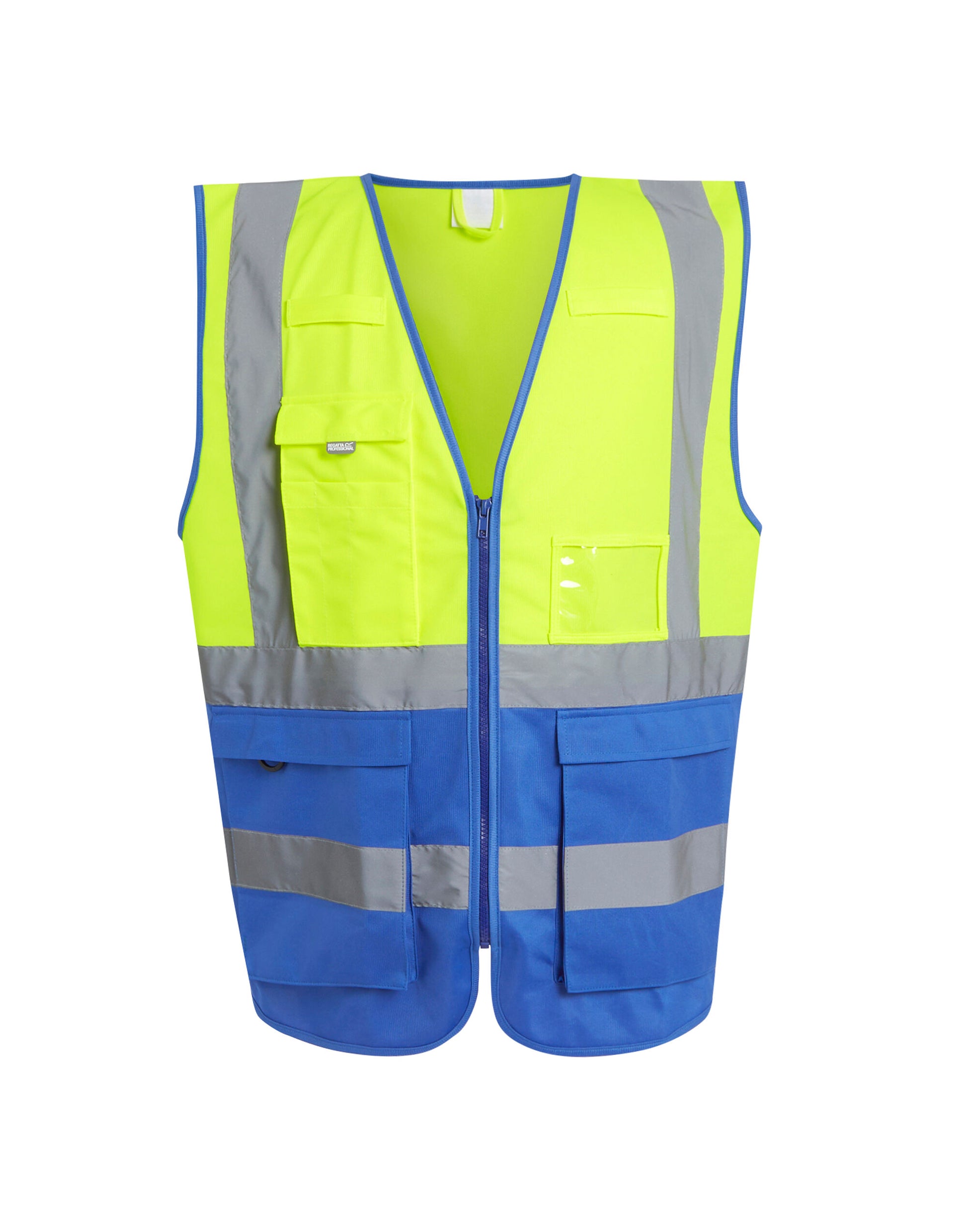 Hi Vis Executive Vest - Hi Vis Yellow/Royal Blue