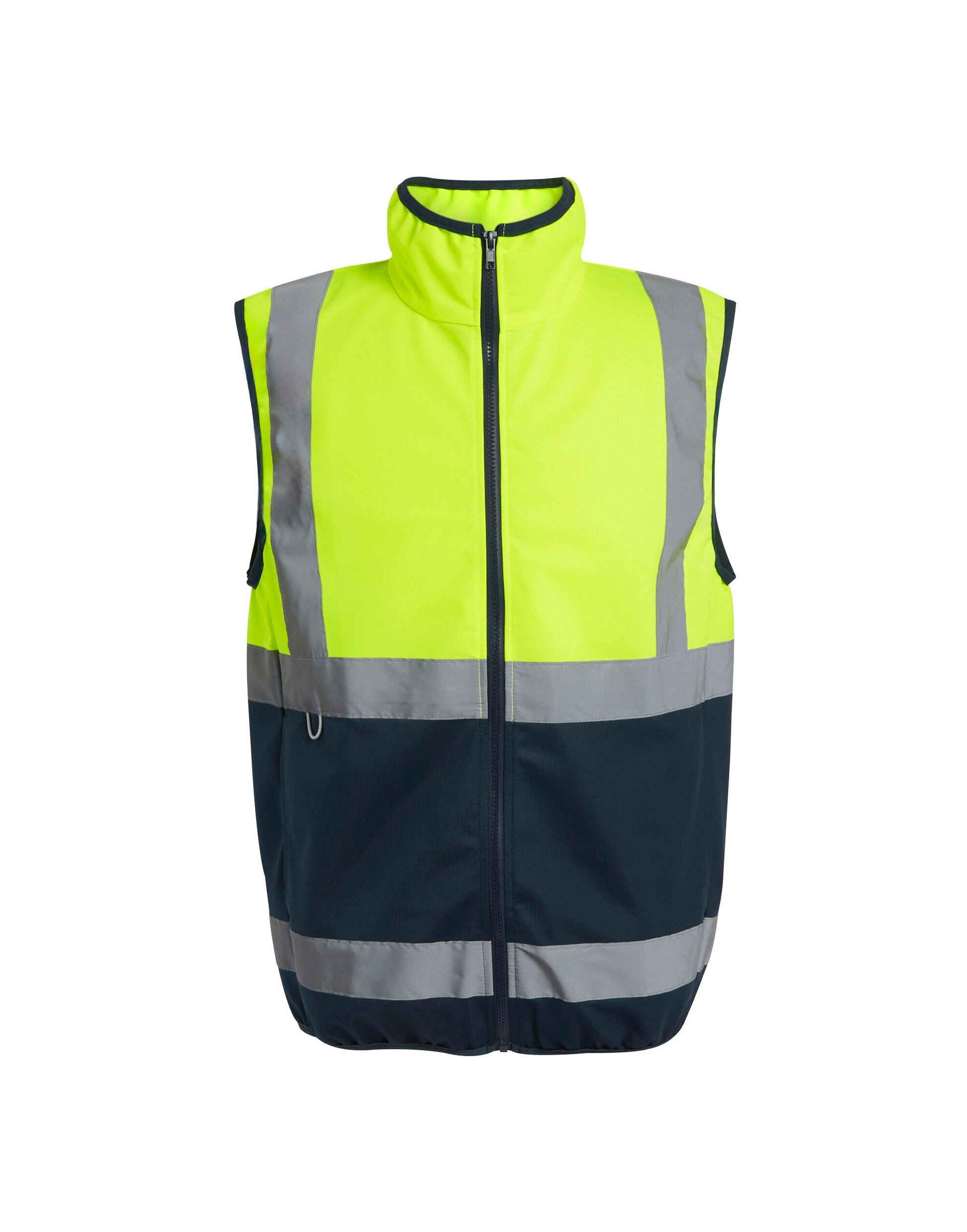 Hi Vis Pro Full Zip Gilet - Hi-Vis Yellow/Navy