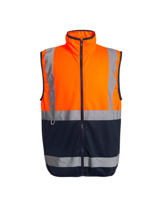Hi Vis Pro Full Zip Gilet - Hi Vis Orange/Navy