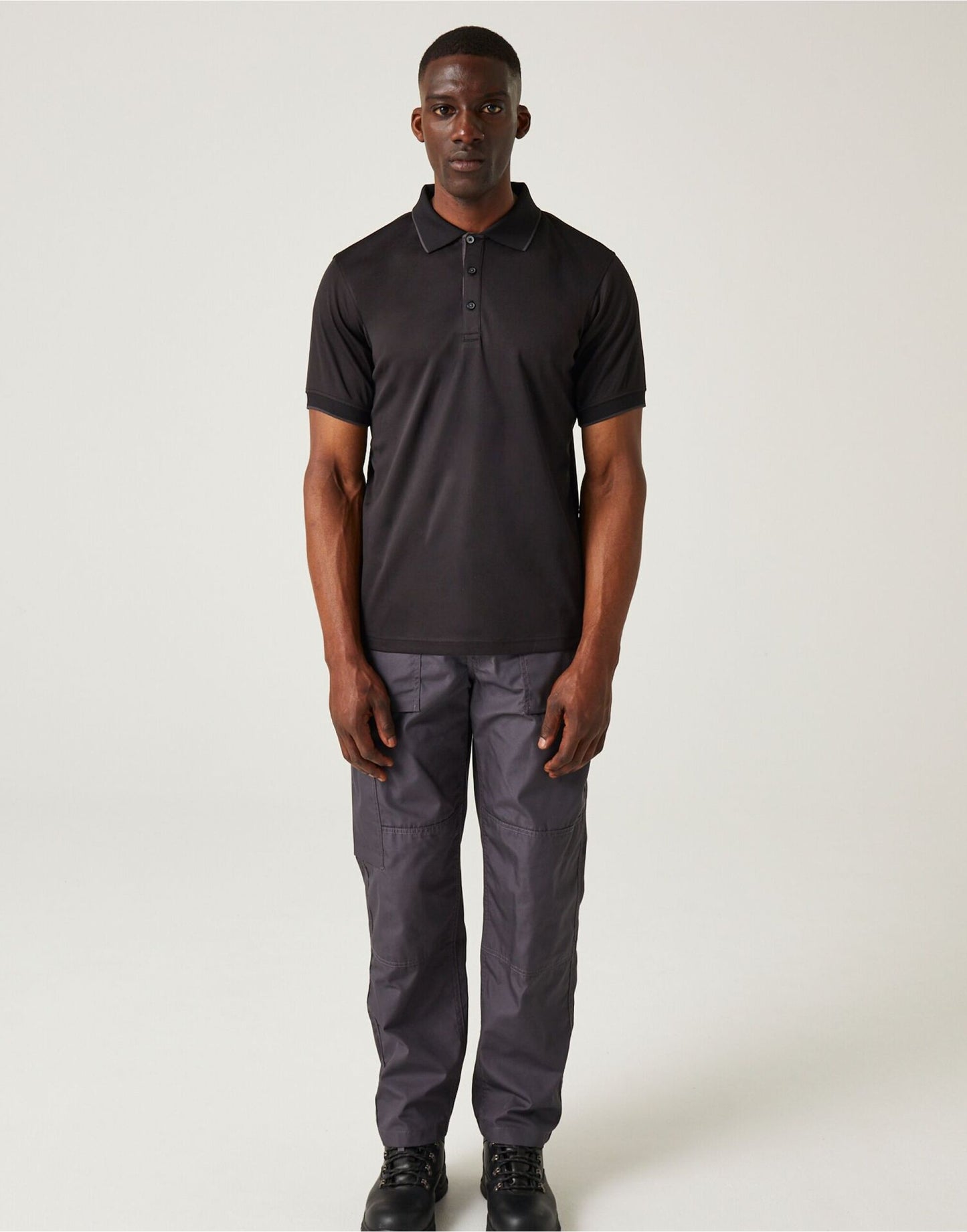 Navigate Short Sleeve Polo - Black/Seal
