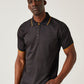 Navigate Short Sleeve Polo - Black Orange Pop