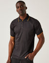 Navigate Short Sleeve Polo - Black Orange Pop