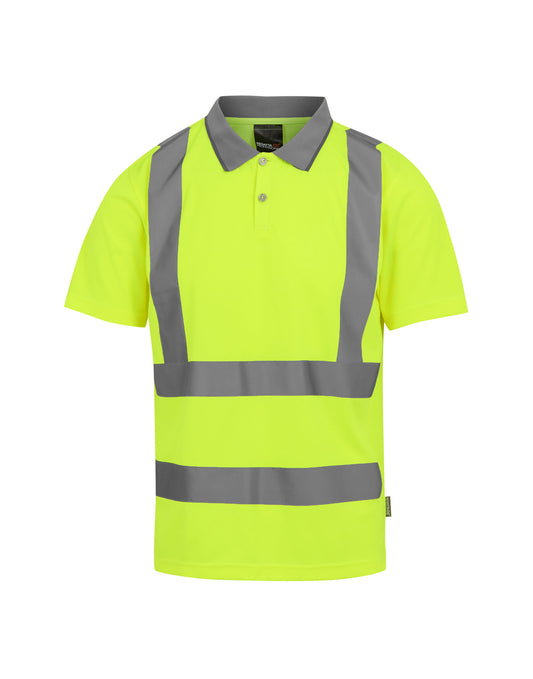 Hi-Vis Pro Contract Polo Shirt (Class 2) - Hi-Vis Yellow