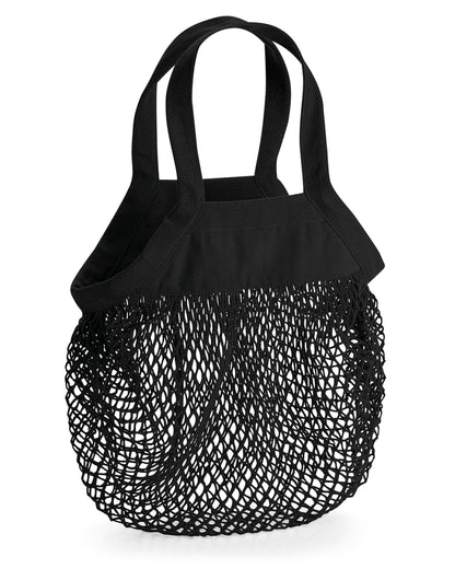 Organic Cotton Mini Mesh Grocery Bag - Black