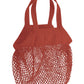 Organic Cotton Mini Mesh Grocery Bag - Orange Rust