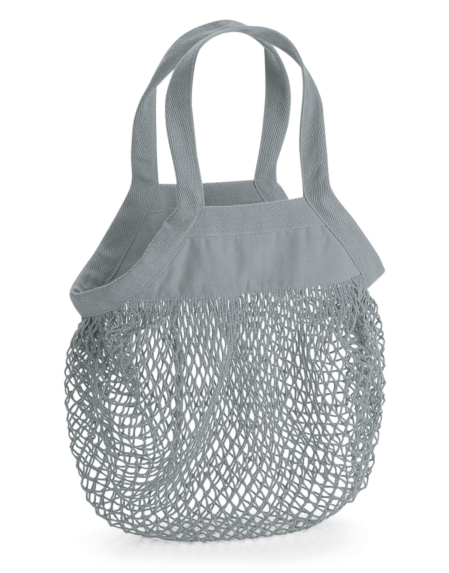 Organic Cotton Mini Mesh Grocery Bag - Pure Grey