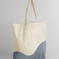 Wave Print Maxi Tote - Natural/Blue Grey