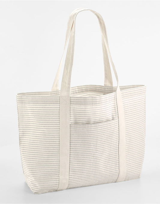 Striped Organic Cotton Shopper - Red Stripe