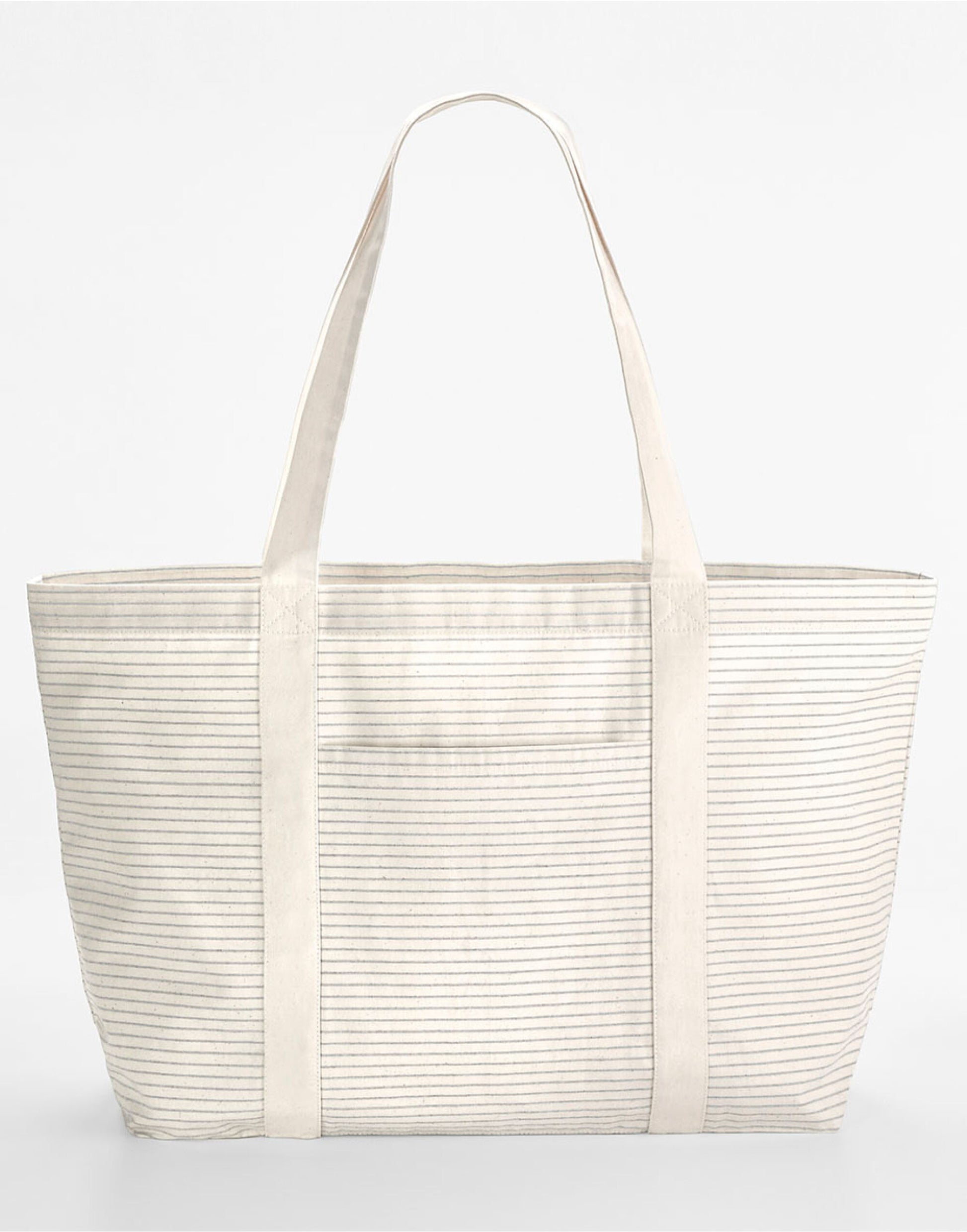 Striped Organic Cotton Shopper - Grey Stripe