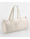 Striped Organic Cotton Barrel Bag - Red Stripe