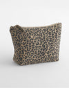 Leopard Print Canvas Accessory Bag - Vintage Leopard Print