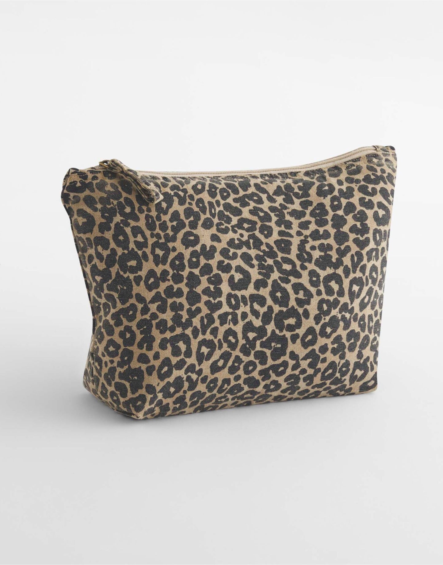 Leopard Print Canvas Accessory Bag - Vintage Leopard Print