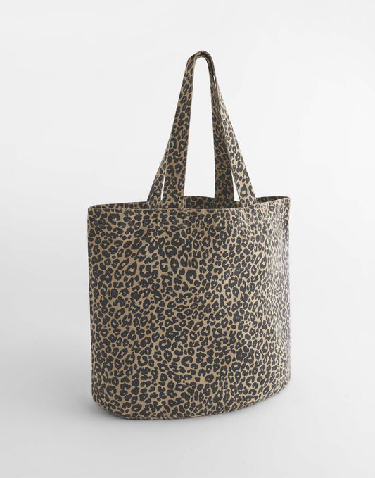 Leopard Print Canvas Shopper - Vintage Leopard Print